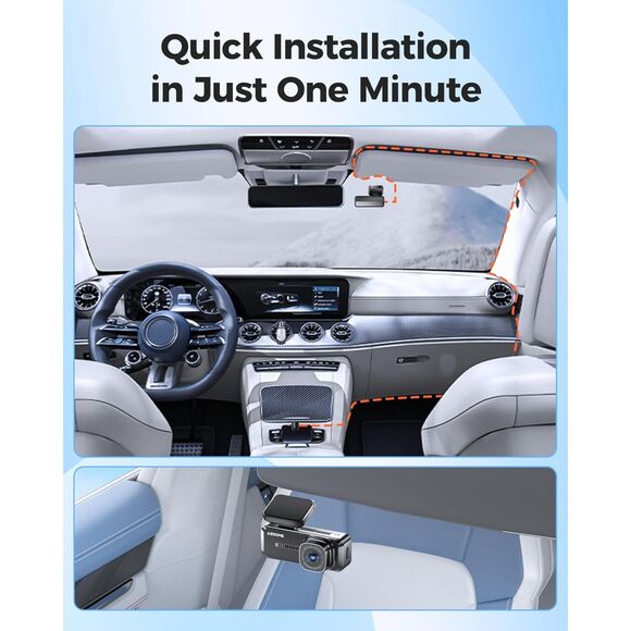 AZDOME M200 Dash Cam WiFi Mini Dashcam, 1080P Front Dash Camera for Cars - Picture 9 of 9